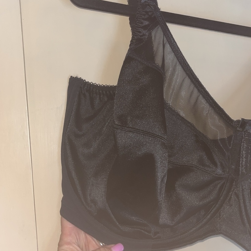 Goddess Black Full-Coverage Bra with Wide Straps size 40 M / preowned - Picture 5 of 8